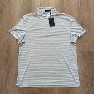 G/FORE Men's XXL Performance Feeder Stripe‎ Tech Pique Golf Polo Shirt NWT $120
